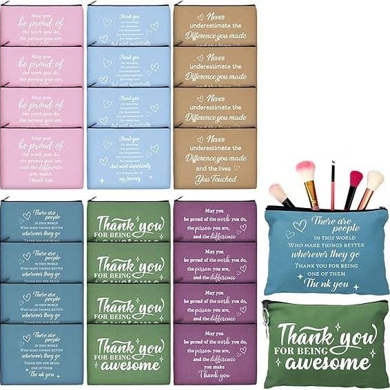 Crover - Wholesale Makeup/Cosmetic Bag - Inspirational Quote Makeup Bag | 6.7 x 9.1" Cotton Canvas