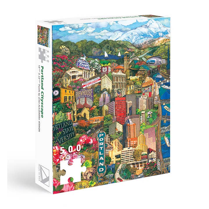 Allport Editions - Wholesale Puzzle - Adult - Portland Cityscape 500 Piece Puzzle