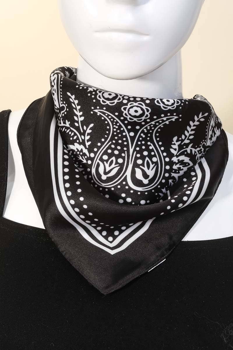 Anarchy Street - Wholesale Scarf - Women's - Light Paisley Design Square Bandana Scarf9