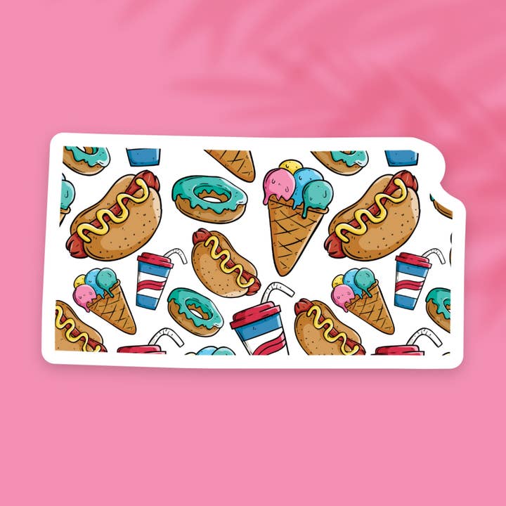 Kansas Fair Food State Sticker for wholesale by The State Stickers