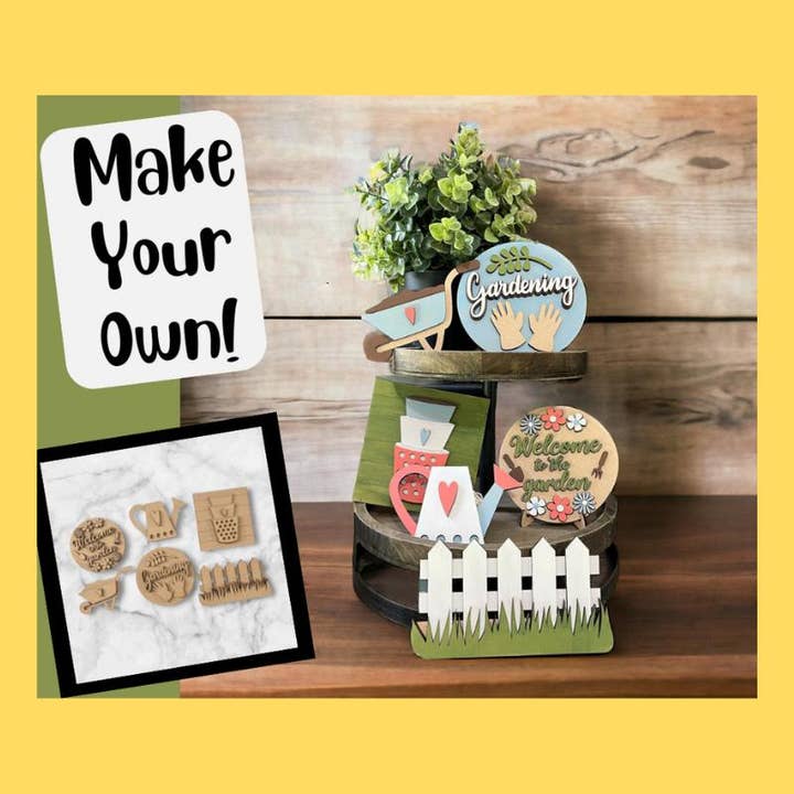 Denton Cove - Wholesale DIY Craft Kit - Welcome to the Garden DIY Tier Tray DIY Craft Kit2