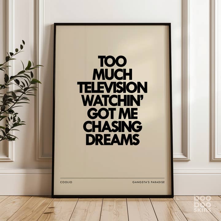 Gangsta's Paradise Lyrics Print - Coolio - Rap Music for wholesale by BOOBOOSKINS