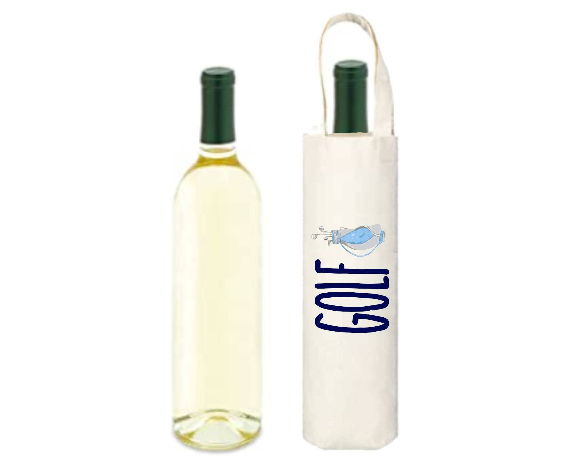 Peachy Pendants - Wholesale Wine Tote - Cotton Wine Tote - Golf (Choose Style)4