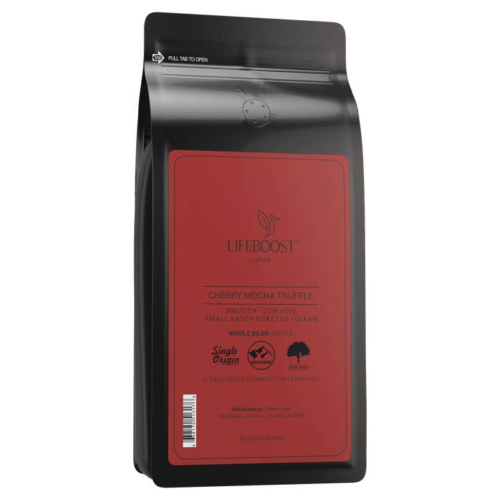 Cherry Mocha Truffle for wholesale by Lifeboost Coffee