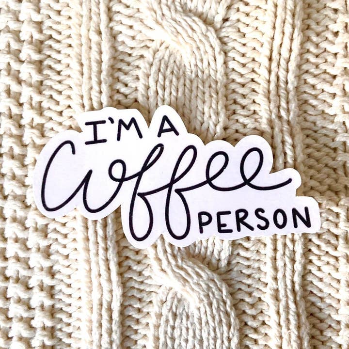 Adesivo «I'm a Coffee Person», 7,6 x 1,5 pollici per la vendita all'ingrosso da parte di H&L Craft Co