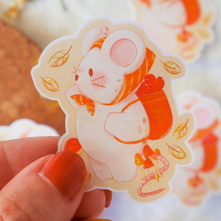 Sticker Flake - Berry Mouse für den Großhandel von BlossomBujo Store