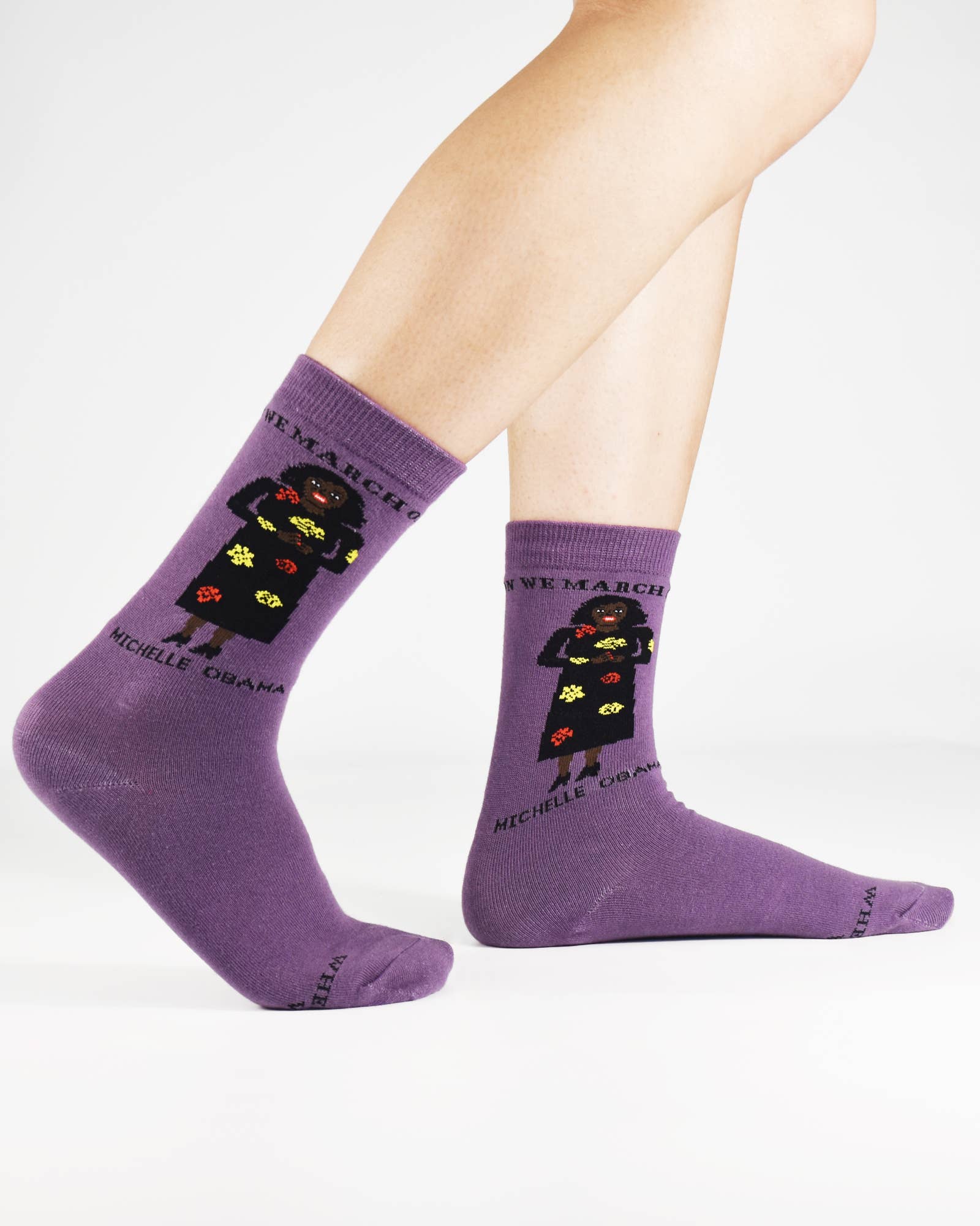 Maggie Stern Stitches - Wholesale Socks - Unisex - Michelle Obama Crew Socks Medium2