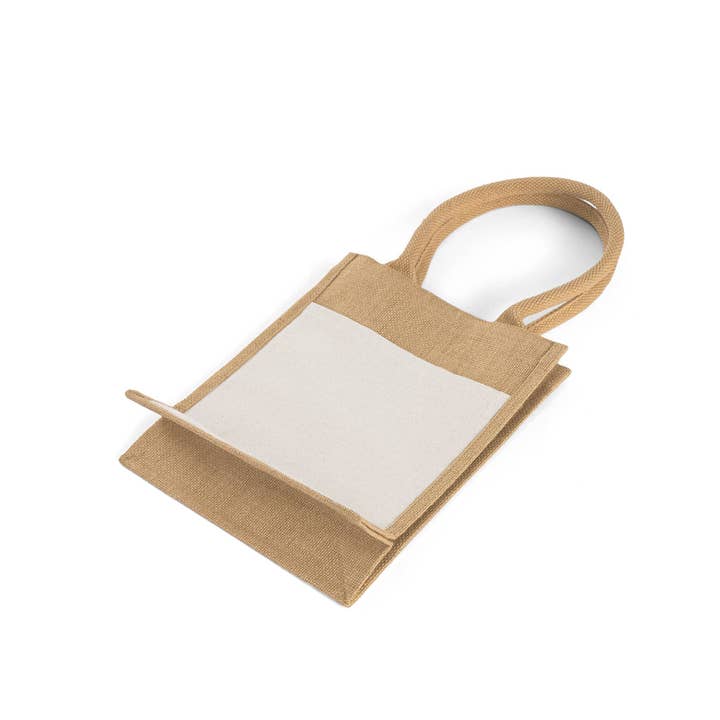 Natural TBF Small Easy-Print Jute Bag - TJ287 for wholesale on Faire4