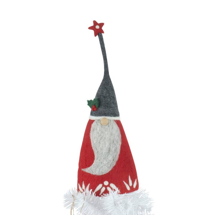 Holiday Gnome Tree Topper for wholesale by Global Groove Life