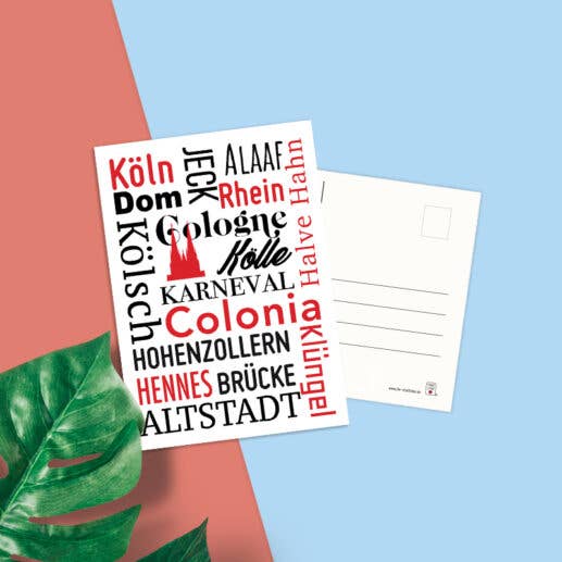Stadtliebe® - Wholesale Postcard - Stadtliebe® | Cologne postcard “Cologne words”0