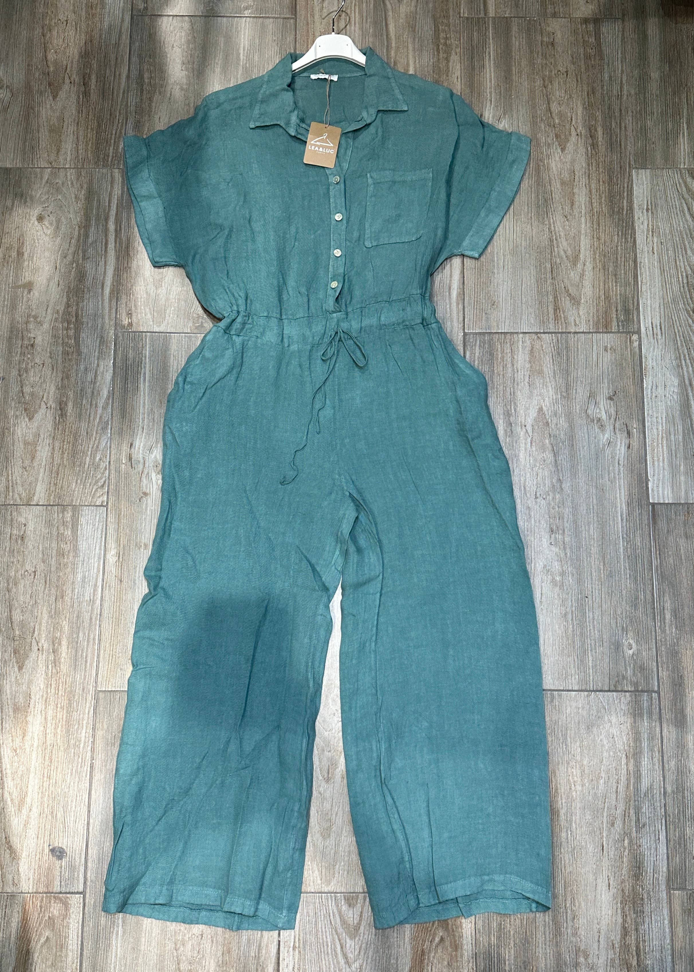 LÉA & LUC – Macacão - Mulher por atacado – Macacão feminino 100% linho REF.219027