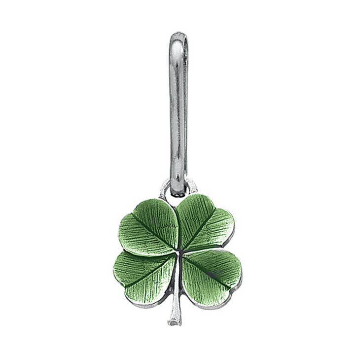 Clover / Green Zipper Pull for wholesale by Danforth Pewter