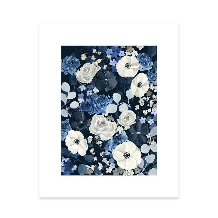 Moody Florals Art Print for wholesale by Almeida Illustrations