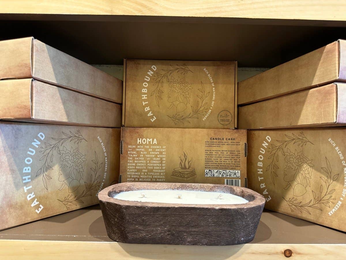 Nairu - A Wellness Boutique - Wholesale Jar/Filled Candle - Earthbound - Homa Candle - Soy Wax and Beeswax blend2