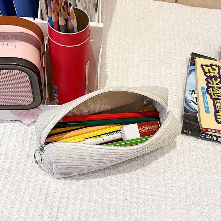 Dipped Shop – wholesale Pencil case/pouch – Vintage Corduroy Large Capacity Pencil Case DP25E9421