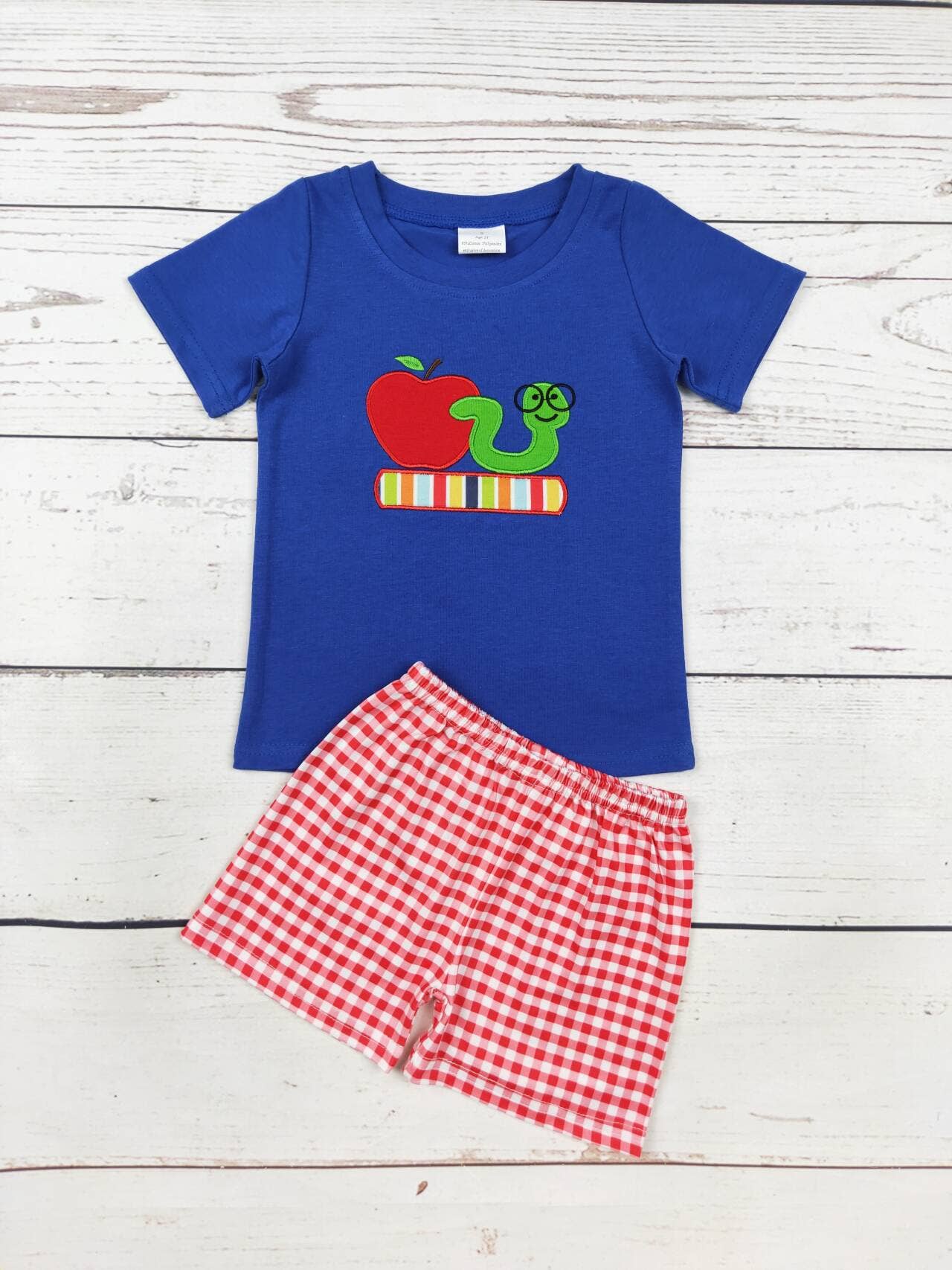 sassy kids palace - Vente Ensemble haut et short – enfant - Vêtements de rentrée scolaire appliqués pour garçons