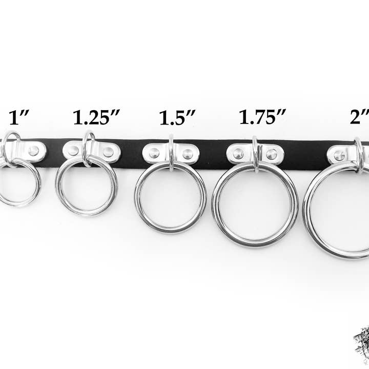 8th Sin - Wholesale Choker/collar - Black Studded D and O Ring Choker - Black Studded Collar7