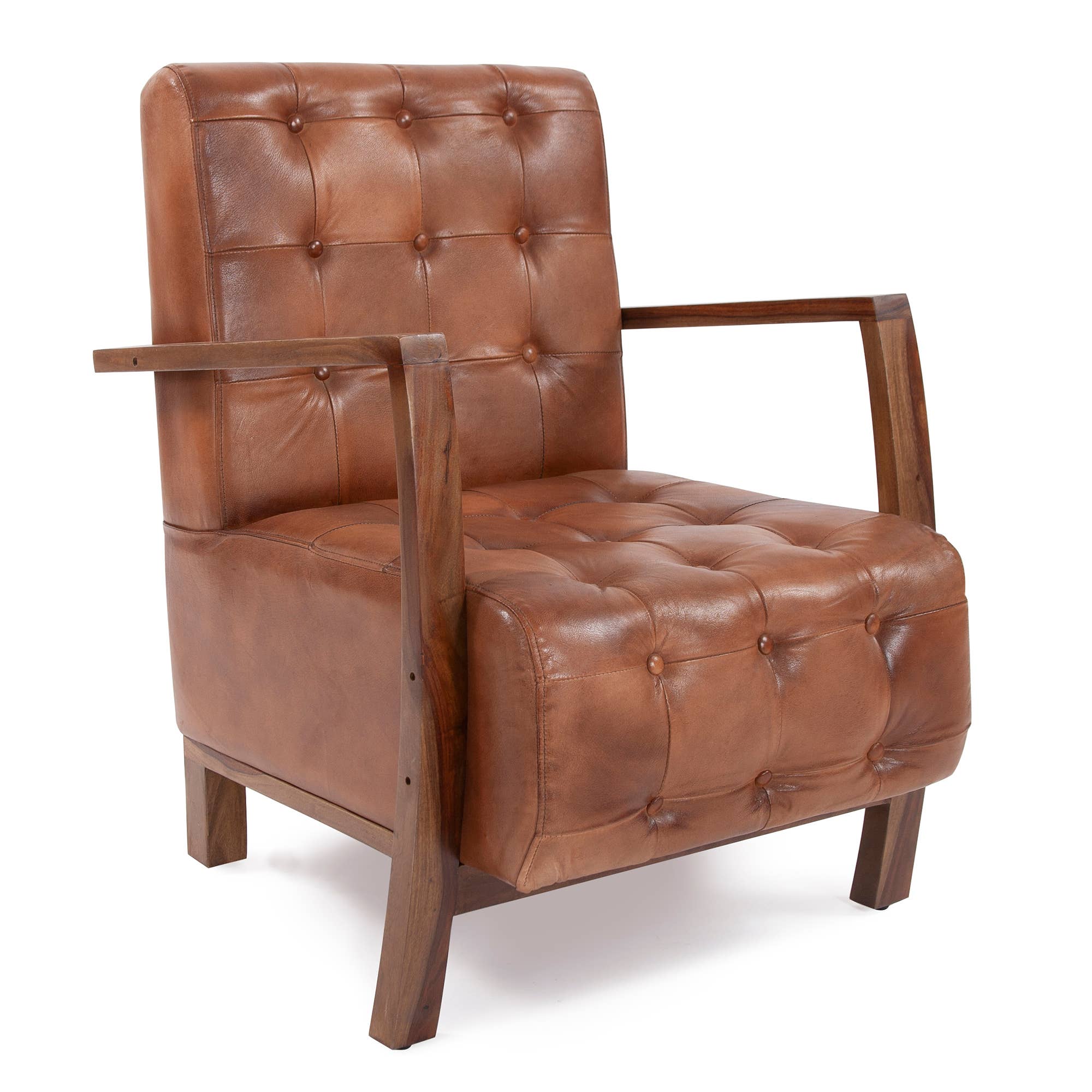 Howard Elliott on Faire - Wholesale Chair - Davenport Tufted Leather Chair1