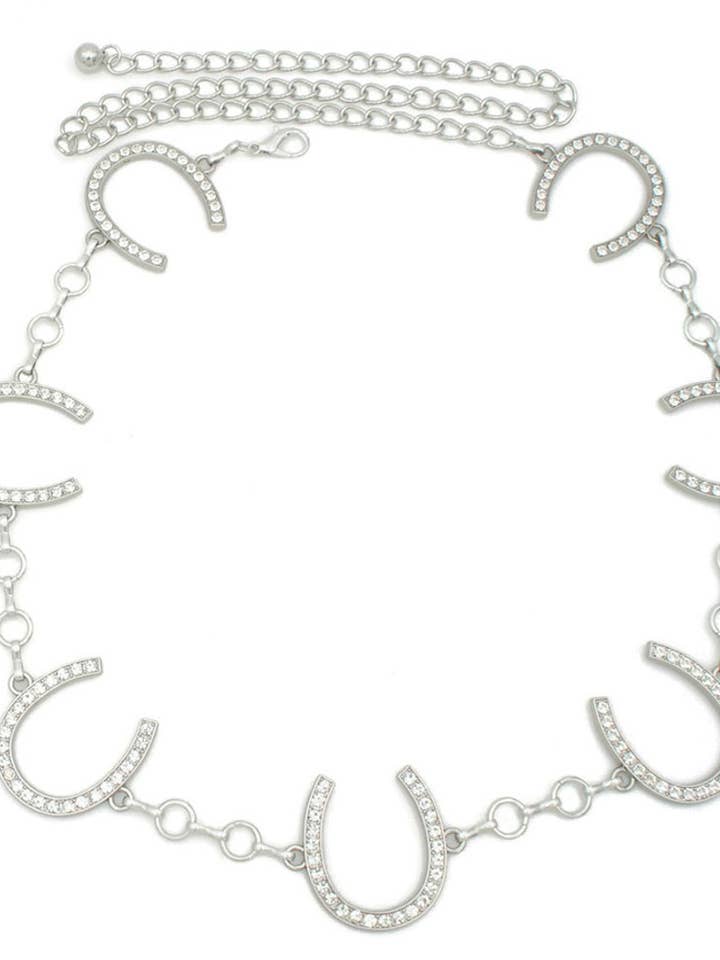 METALEN RIEM MET HOEFIJZERBEDELTJE MET STRASS ICH-84171RS voor wholesale door anbfashion