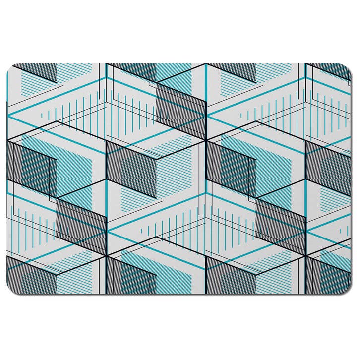 Hexágonos Geométricos Azuis (Individual) por atacado de Benjamin Tate Design