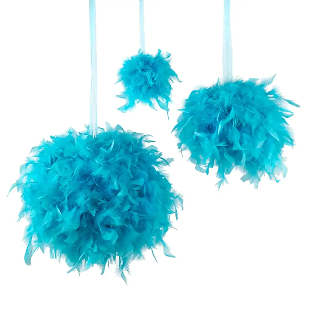 Zucker Feather Products – wholesale Pom poms – Chandelle Feather Pom Poms - Lt Turquoise1
