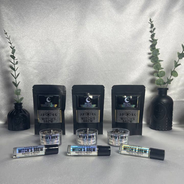 Witch’s Brew | Bath • Roller • Candle | Manifest + Protect for wholesale by Mystic Showers