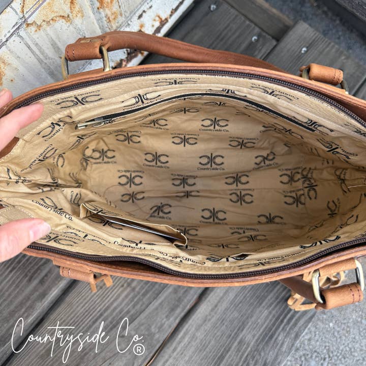 Texas Western Cowhide Bags and More - Wholesale Top Handle Bag - Women's - Canyon Check Cowhide Purse3