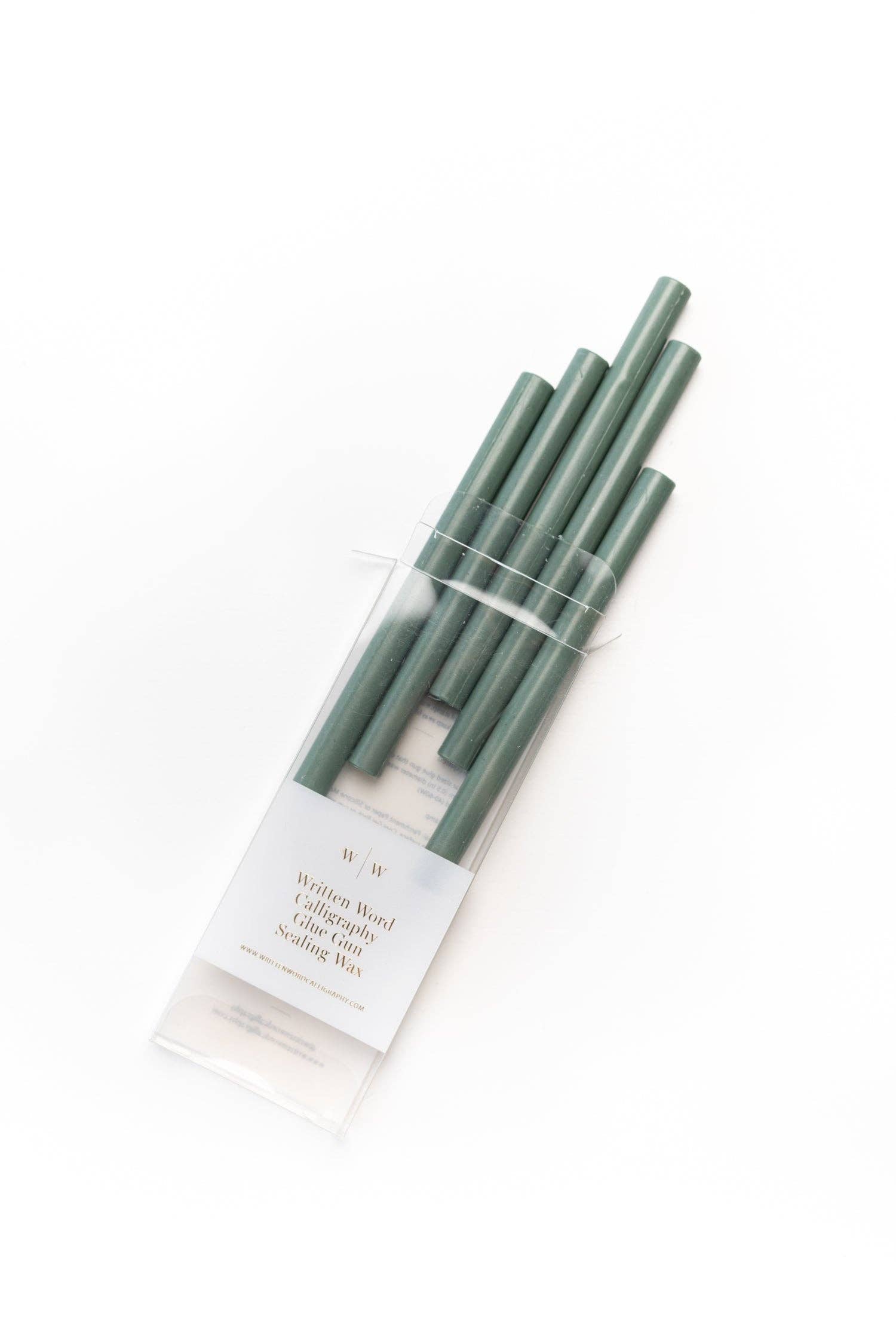 Written Word Calligraphy - Wholesale Sealing Wax - Forest Green Glue Gun Sealing Wax (Box of 5 Sticks)1