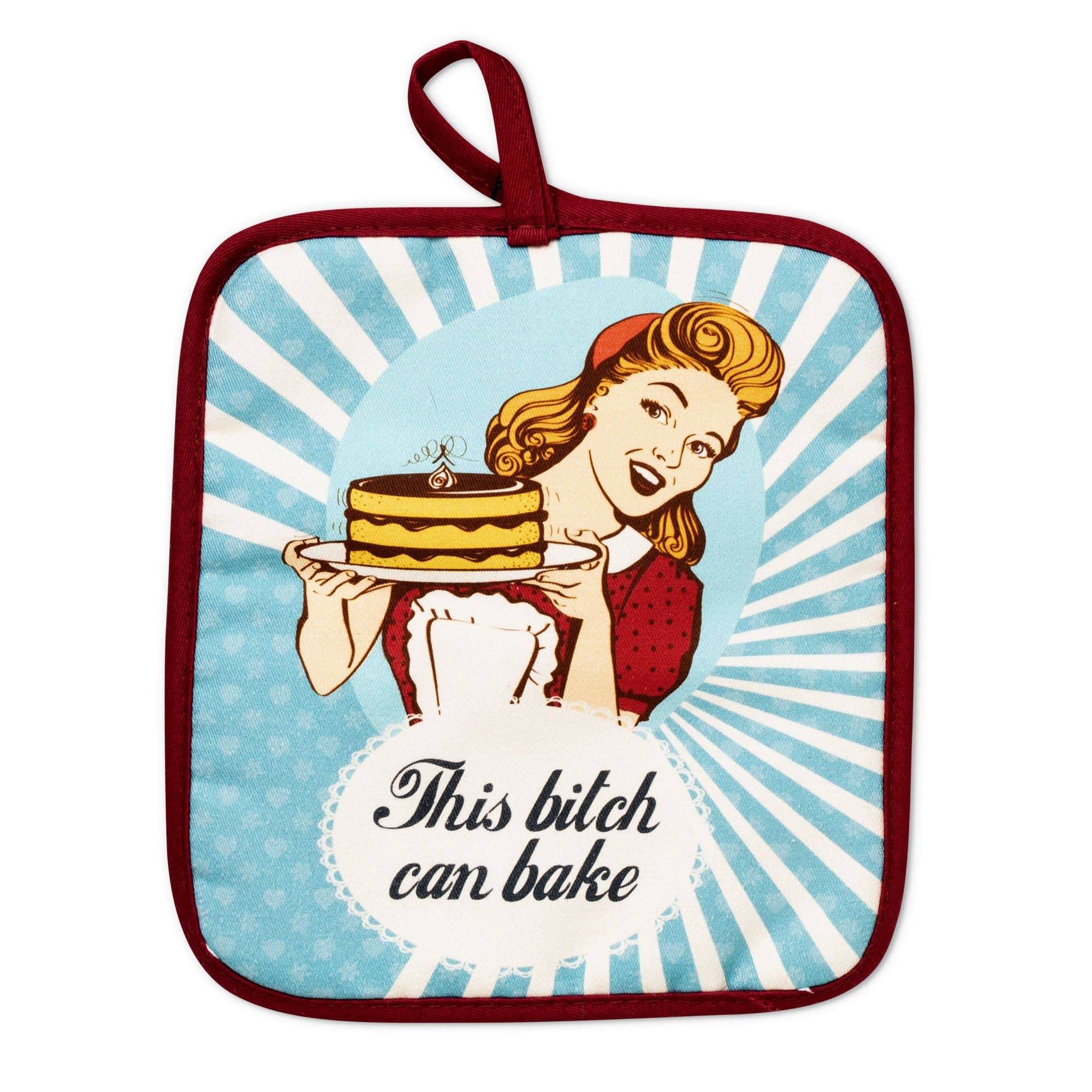 Zapps Clothing - Wholesale Oven Mitt/Pot Holder - This Babe Can Bake Oven Mitts And Potholder Set2