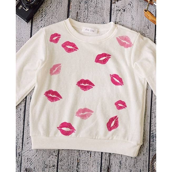 Kids Lip all-over Mjuk långärmad topp för wholesale av Phil Love