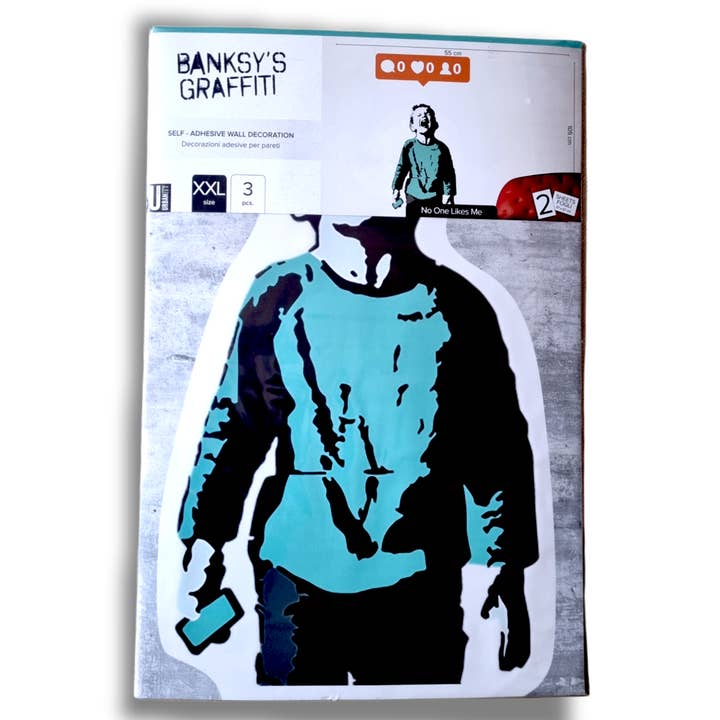 URBAN.ITY SRL - Wholesale Wall Decal/Stickers - Banksy Wall Sticker (55x105cm) - Nobody Likes You1