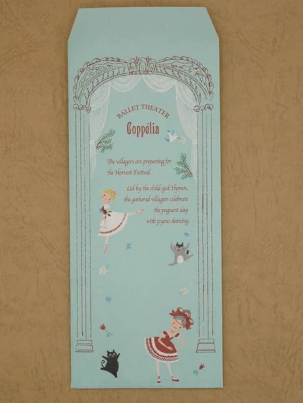 Ballet Gift Envelope Set, Coppelia Cash Envelope for wholesale by 「FUNJI」In Japan