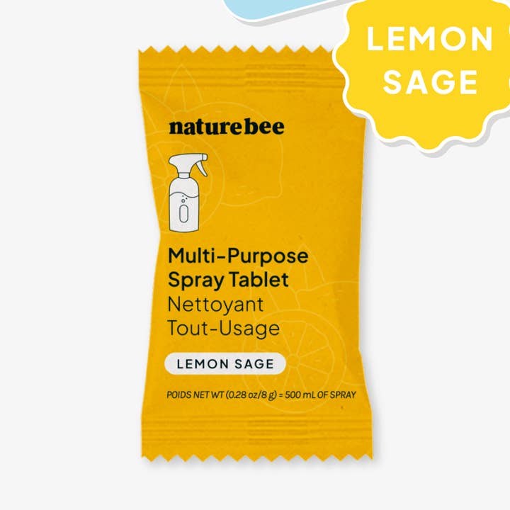 Lemon Sage Concentrated Multi-Purpose Spray Refill Tablets for wholesale by NATURE BEE