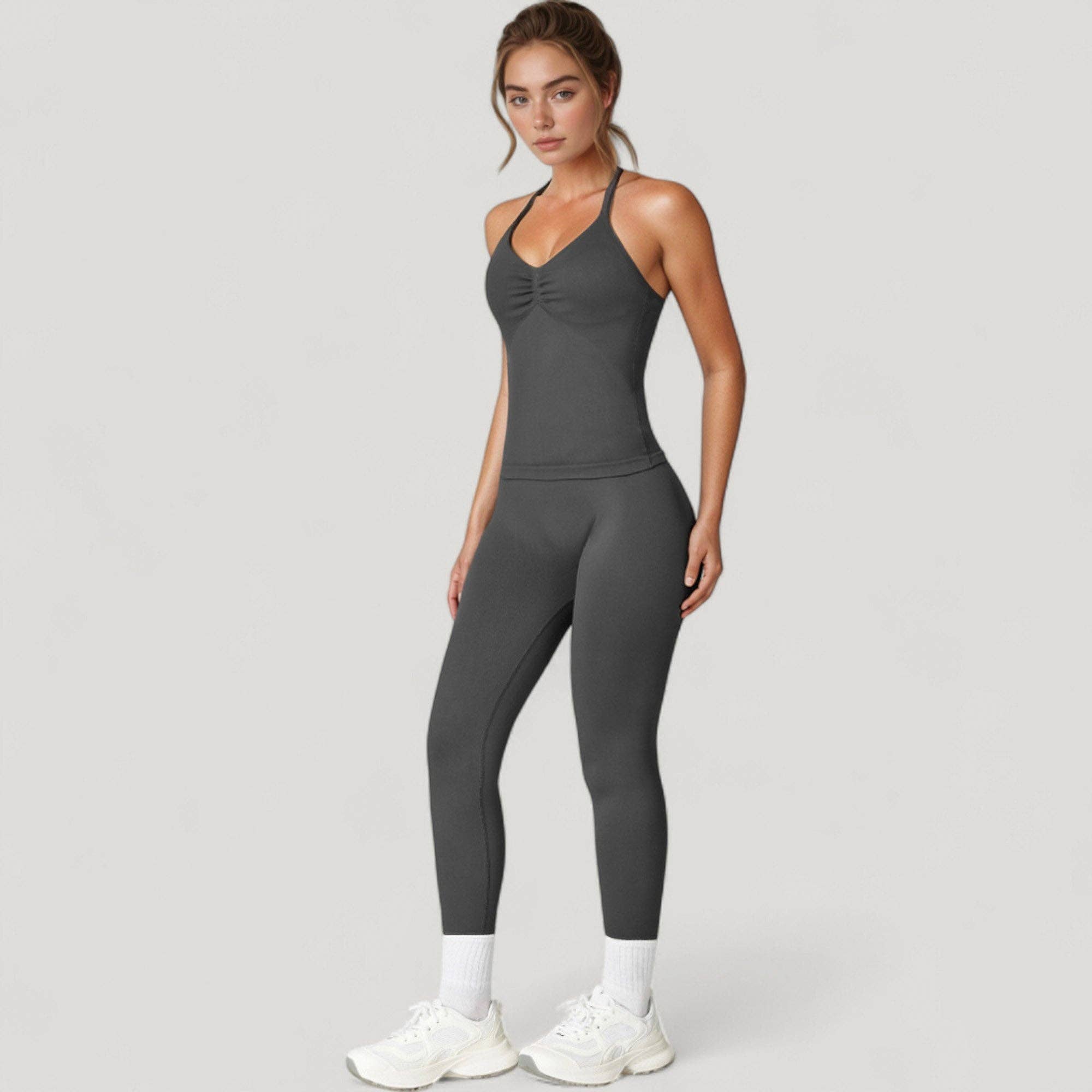 Active by Anna-Kaci – wholesale Athletic/lounge leggings – Women's – Seamless High Waist Compression Leggings with Sculpting Back7