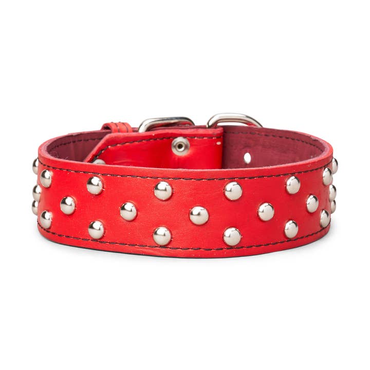 TOP DOG BRAND INC – wholesale Pet collar – Dog – 1 3/4 Inch Wide Studded Leather Collars