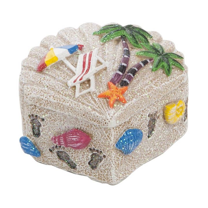 SALE Resin Sand Shell Box for wholesale by Beachcombers
