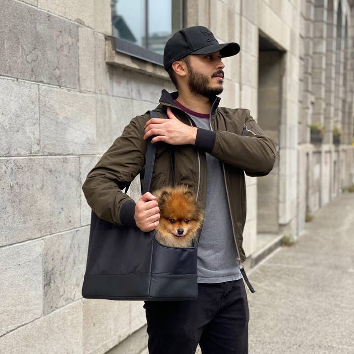 Oskar&Friends - Wholesale Pet carrier – Dog - All-Black Pet Tote bag10