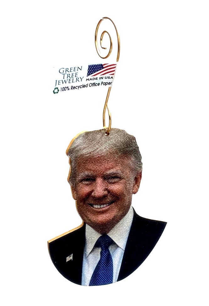 Green Tree Jewelry – wholesale Prydnad – 100% återvunnet papper Donald Trump prydnad