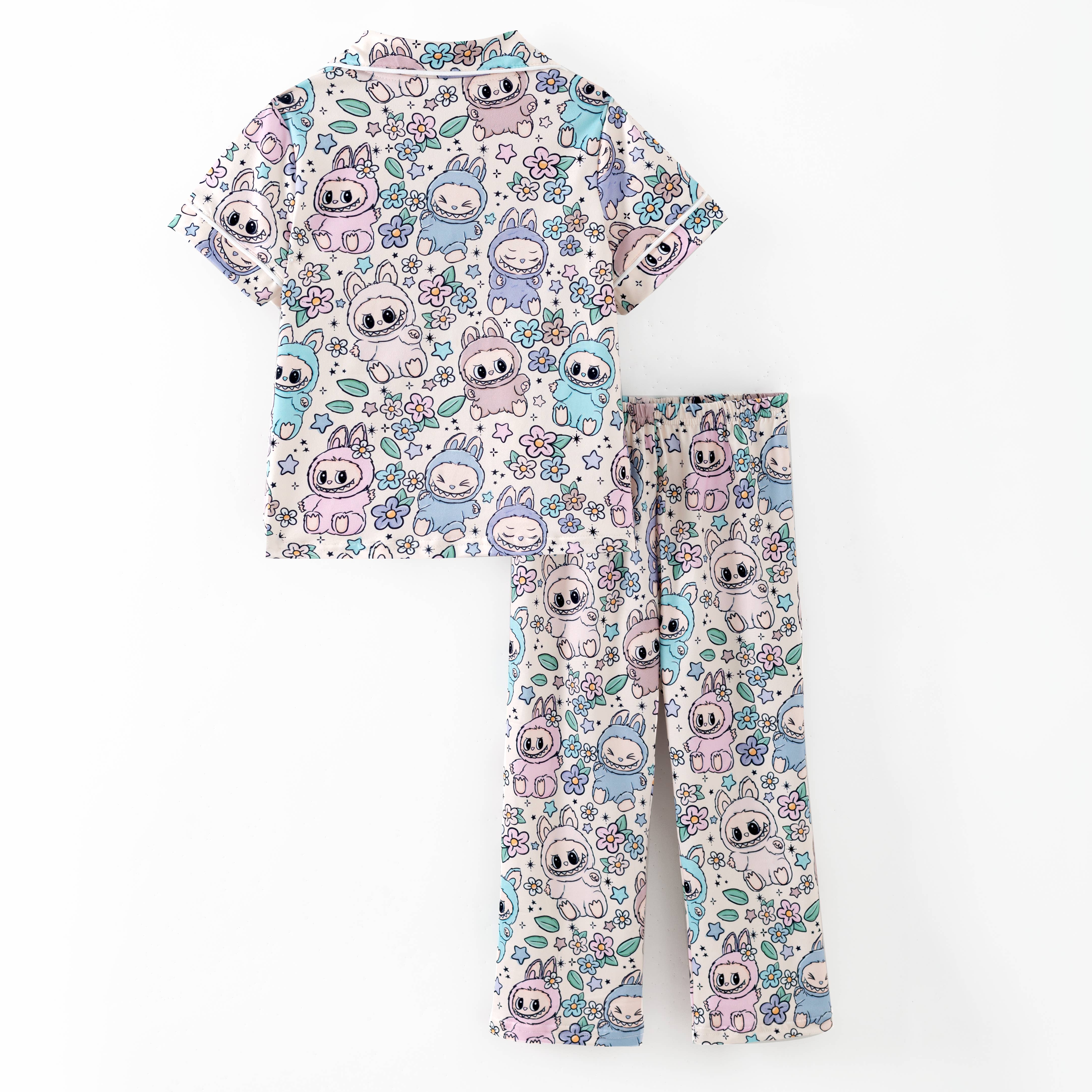 Auraquise - Vente Haut et bas de pyjama – enfant - Ensemble de Pyjama d'Automne Dessin Animé – Doux & Confortable Manches Courtes + Pantalon7