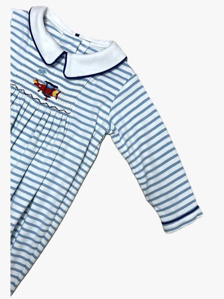 Marco and Lizzy - Wholesale Jumpsuit - Baby - AIRPLANE HAND SMOCKED E BABY BOY BUBBLE1