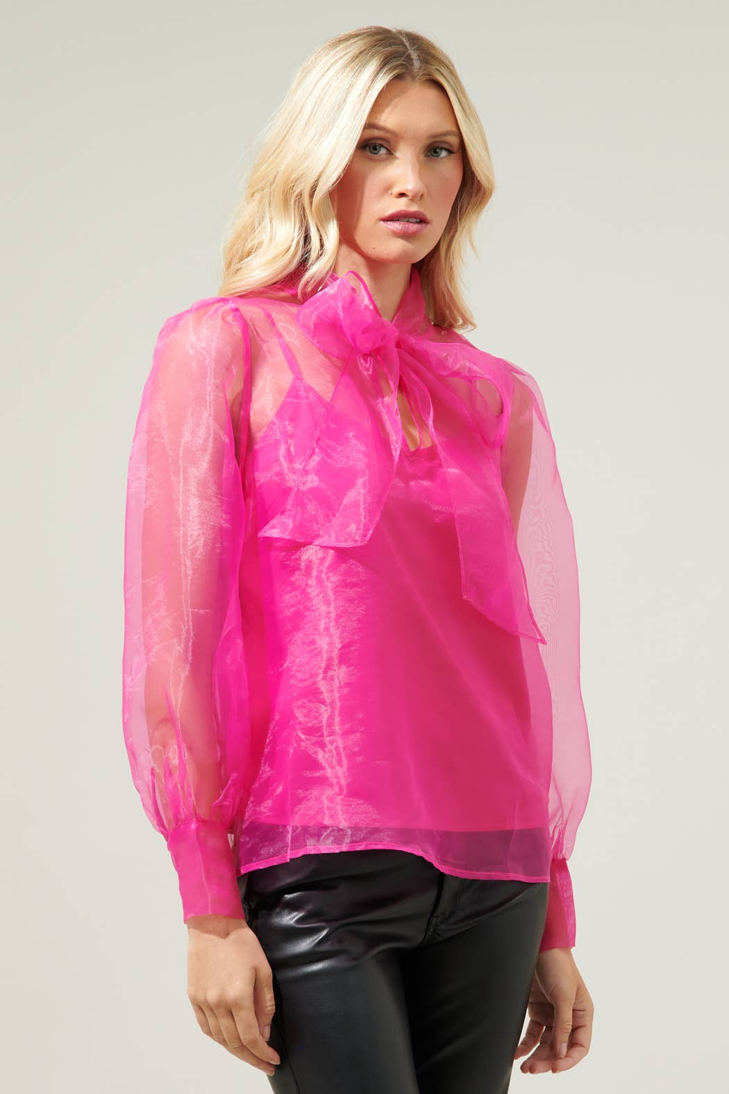 Sugarlips - Wholesale Blouse - Women's - Clayton Organza Puff Long Sleeve Top2