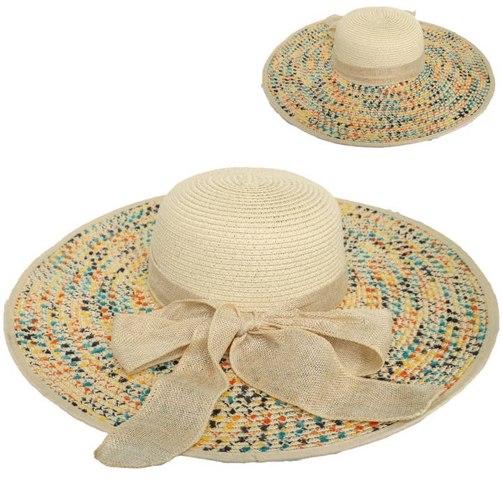 SP Sophia Collection - Wholesale Straw Hat - Women's - Floppy Oversized Wide Brim Straw Woven Sun Hat