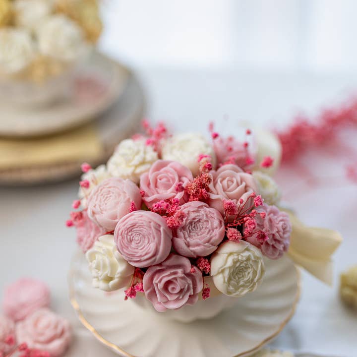 MySunshineCandless - Wholesale Novelty Candle - Peony Flowers Bouquet in a Cup5