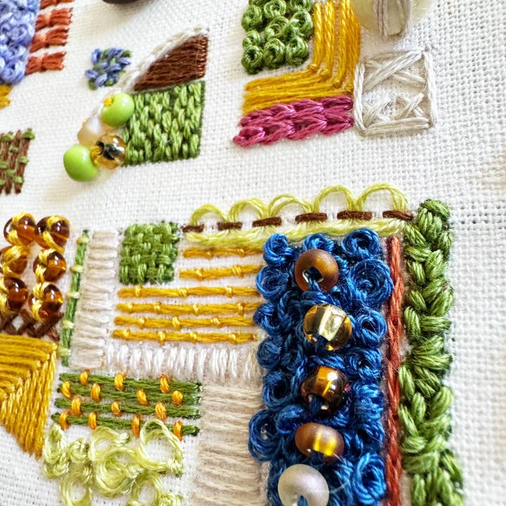 Rosanna Diggs Embroidery - Wholesale Embroidery/Cross Stitch Supplies - August in the Garden - Advanced Embroidery Kit7