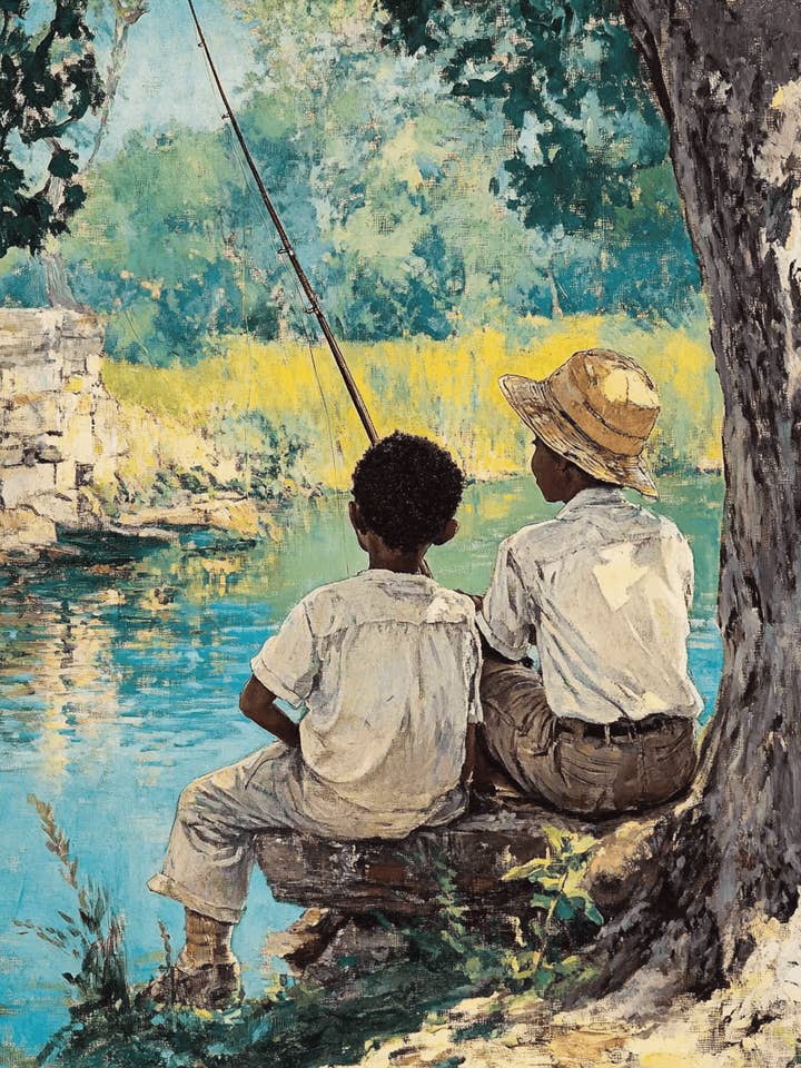 Impresiones artísticas de pared The Best Days Are Fishing Days, decoración del hogar del oeste y el suroeste, obras de arte de 8 x 10 pulgadas, 11 x 14 pulgadas, mate para venta al por mayor de Mowbi