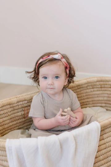 Golden Dot Lane - Wholesale Fashion Headband - Baby - Knotted Rust Watercolor Tie Dye Baby Nylon Headband1