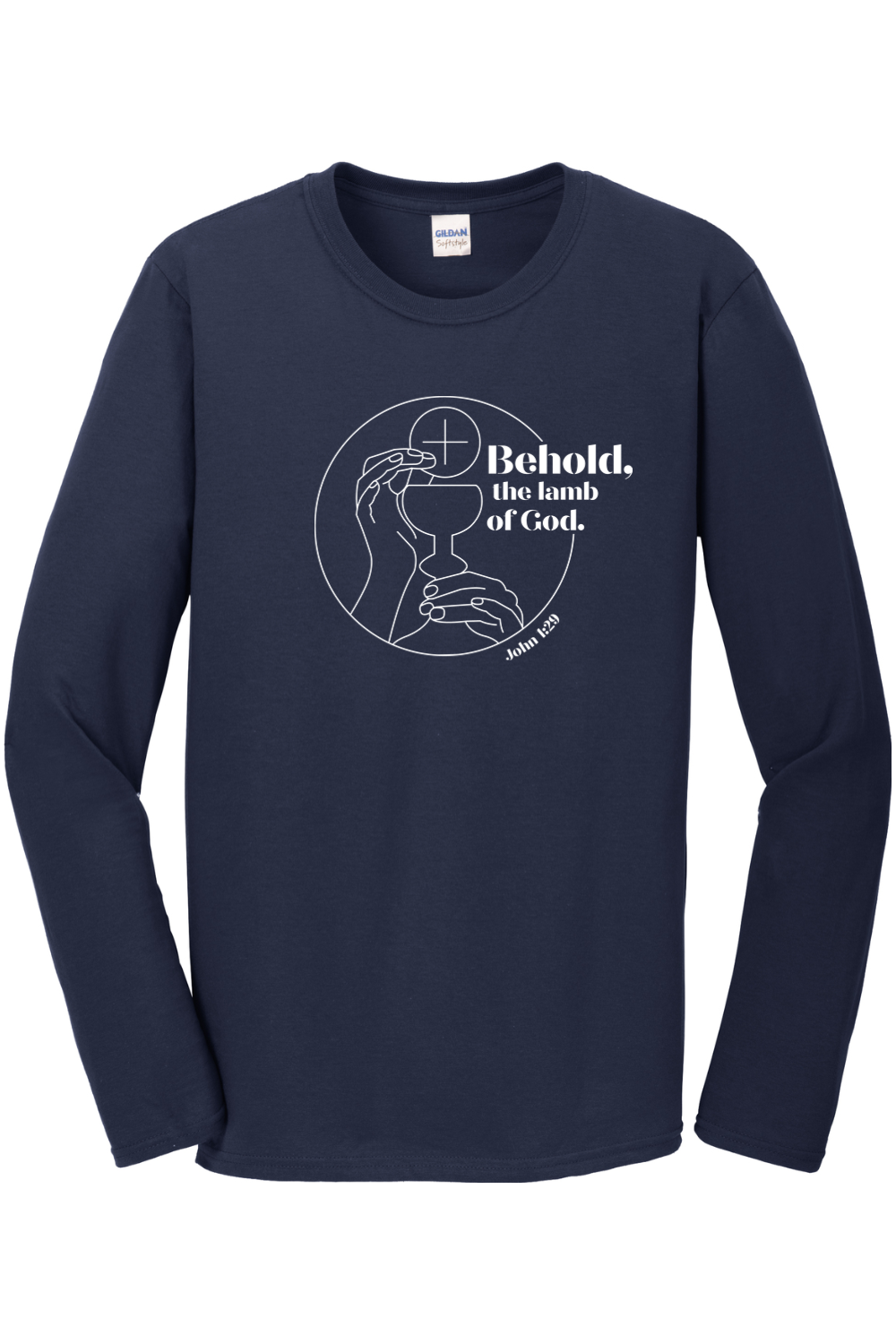 Sock Religious - Vente T-shirt sérigraphié – unisexe - Voici l'Agneau de Dieu - Jean 1:29 Manches longues3