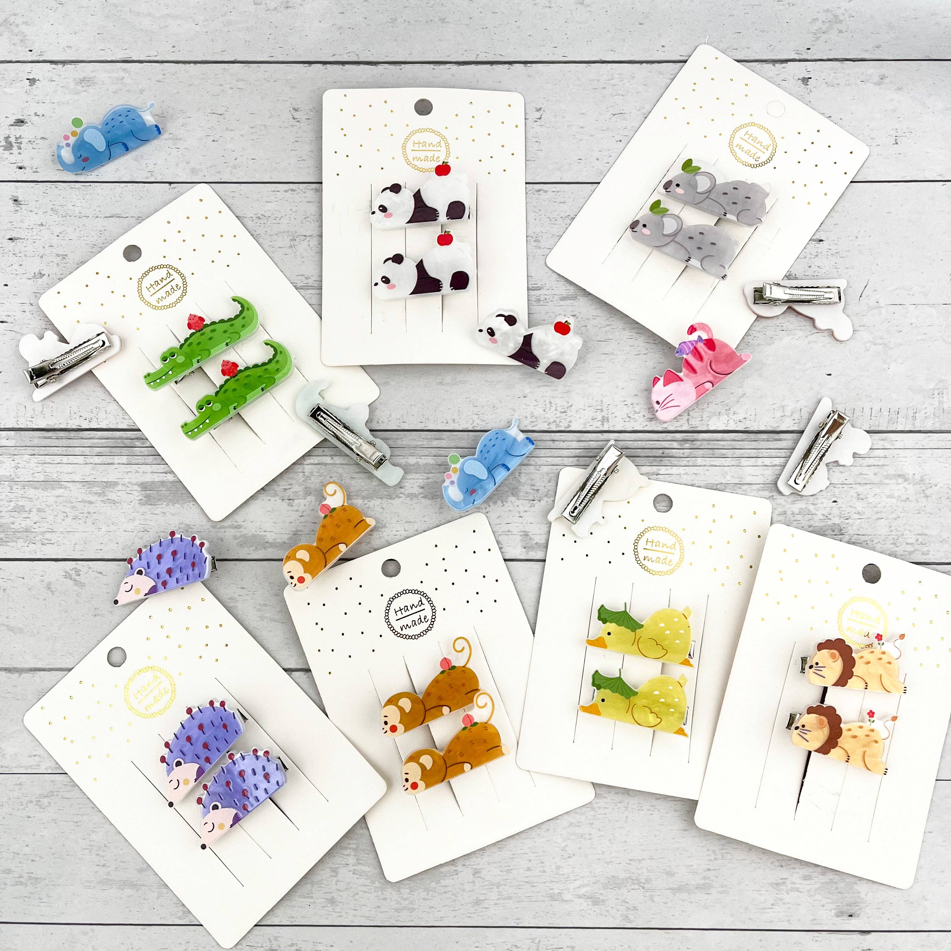 SoapElenGlen - Wholesale Hair Clip - Women's - Cute Cartoon Lying Animal Alligator Barrette 20