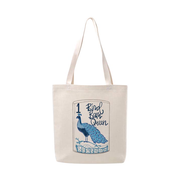Canary Road - Wholesale Tote Bag - Women's - Mahjong Bird Bam Queen Tote Bag Preppy Mahj Tiles Canvas Bag