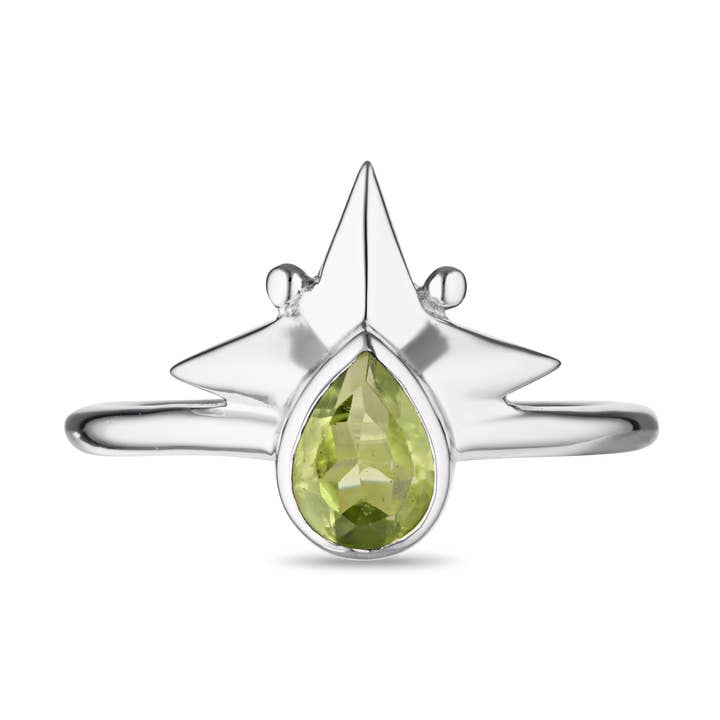 Lille Stjernering || Sølv & Peridot for engroshandel hos KYOTI
